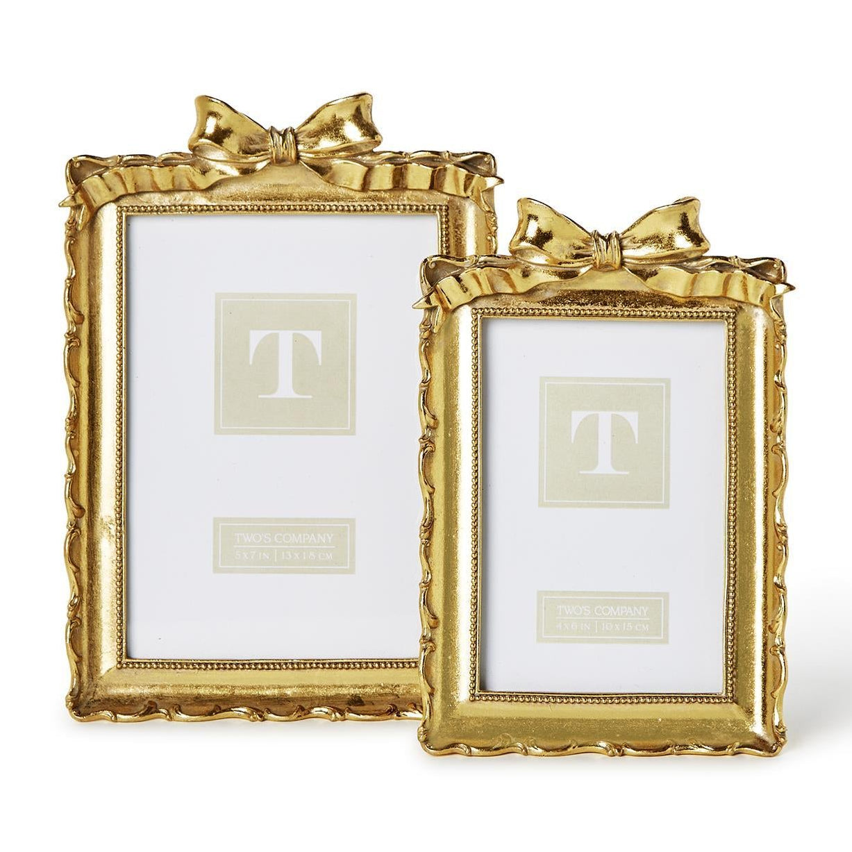 Gold Frames with Accent Bow Set of 2