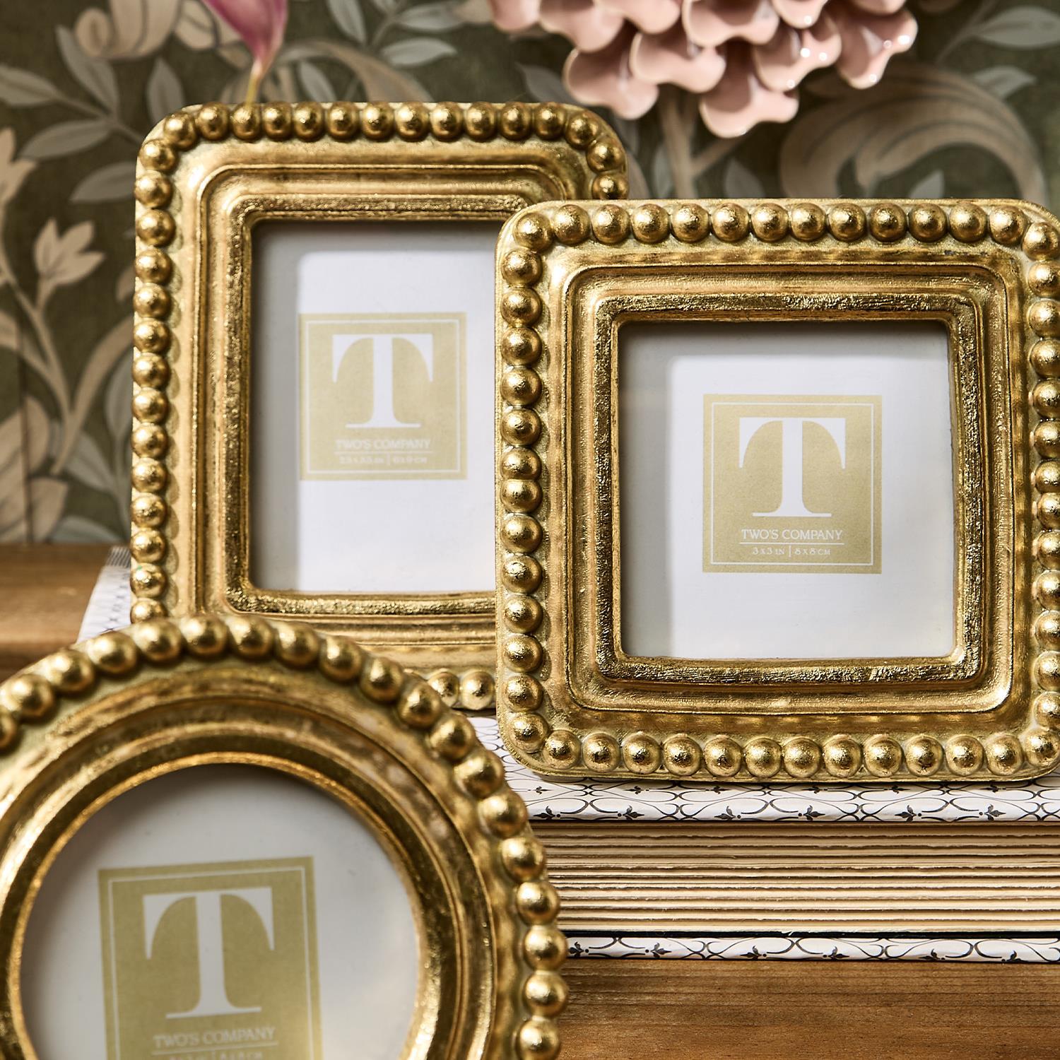 Beaded Texture Gold Photo Frame Set of 4