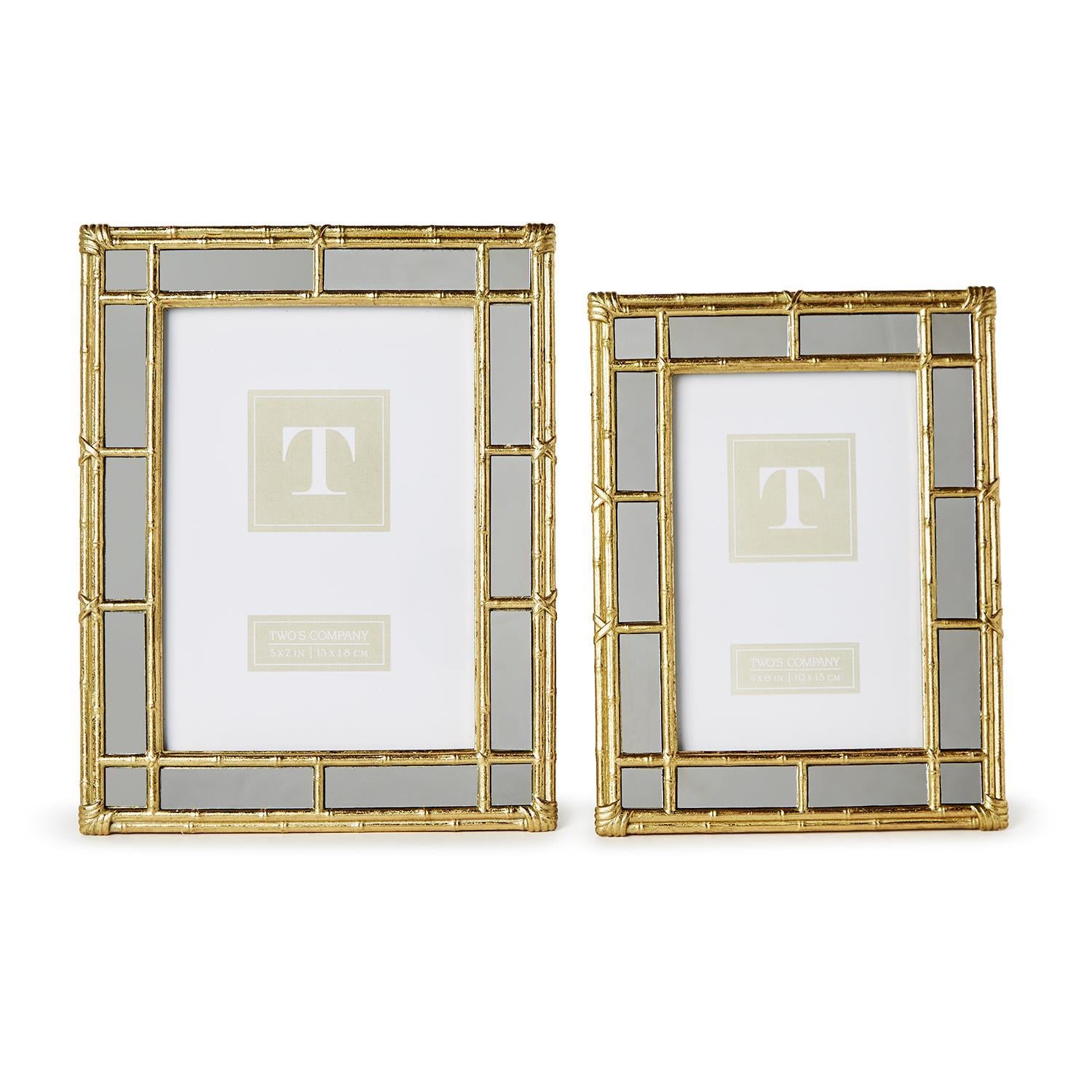 Bamboo Gold Photo Frame Set of 2