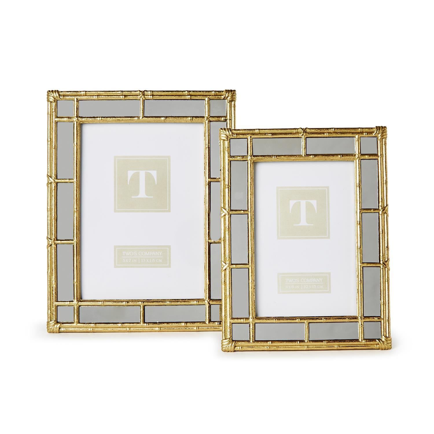 Bamboo Gold Photo Frame Set of 2