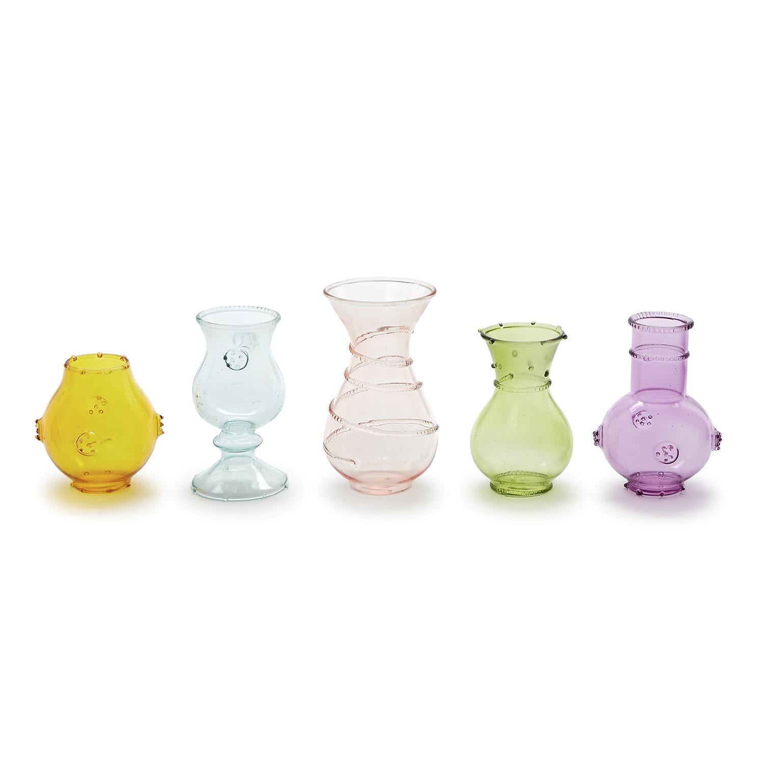 Verre Hand-Blown Bud Vase Set of 5