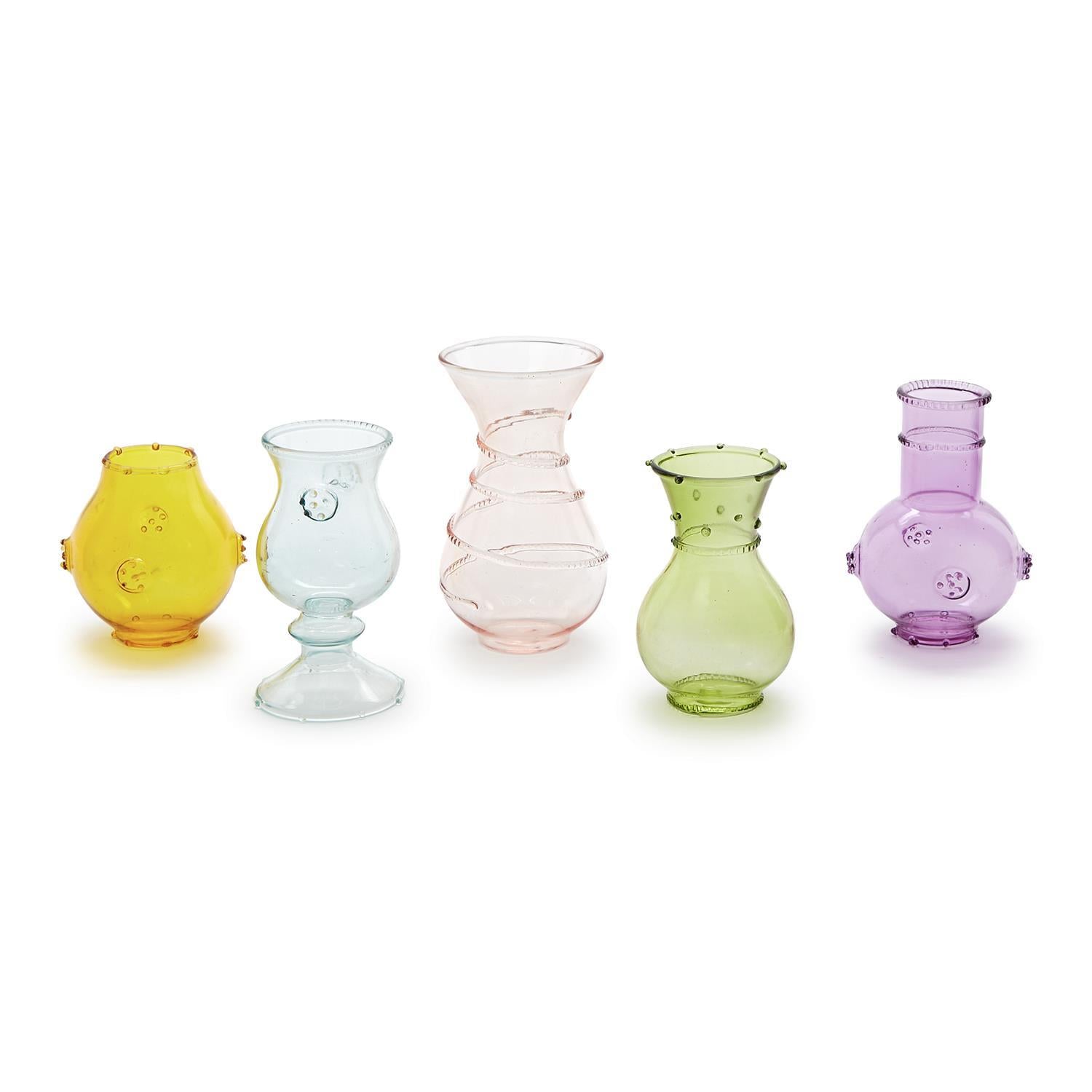 Verre Hand-Blown Bud Vase Set of 5