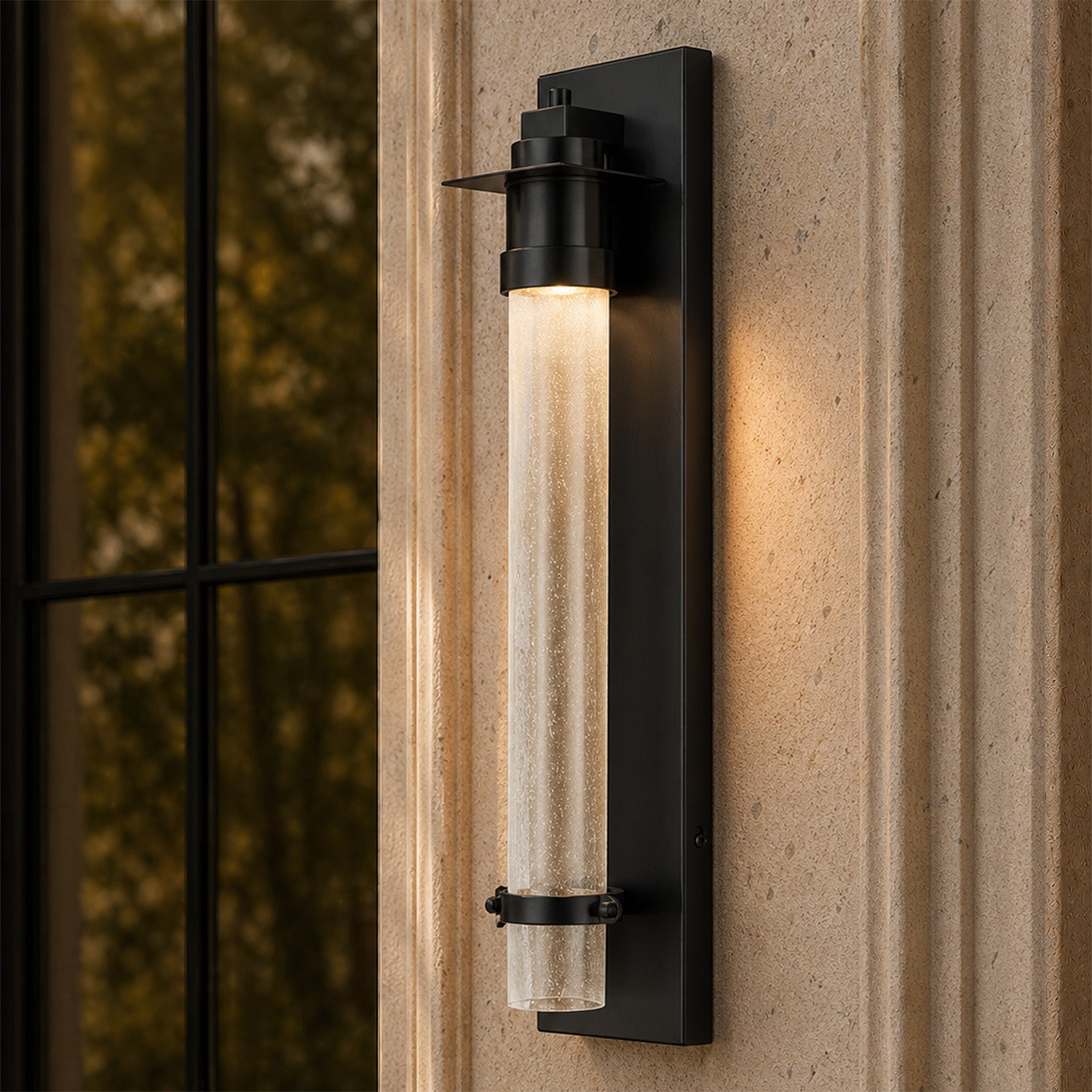 Currey & Co Provence Black Outdoor Wall Sconce