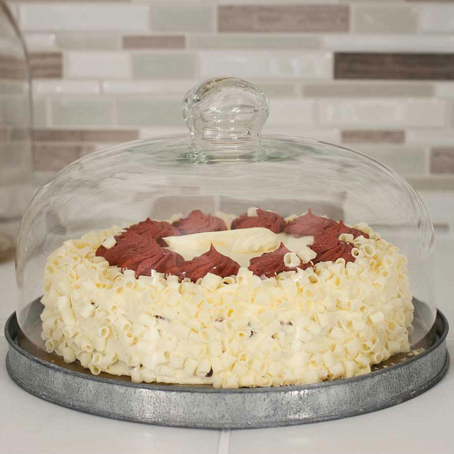 Dessert Cloche with Base Set of 2