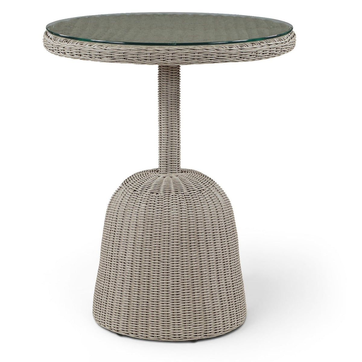 Seacrest 36" Taupe Glass Top Counter Height Table in taupe wicker and glass, primary product view