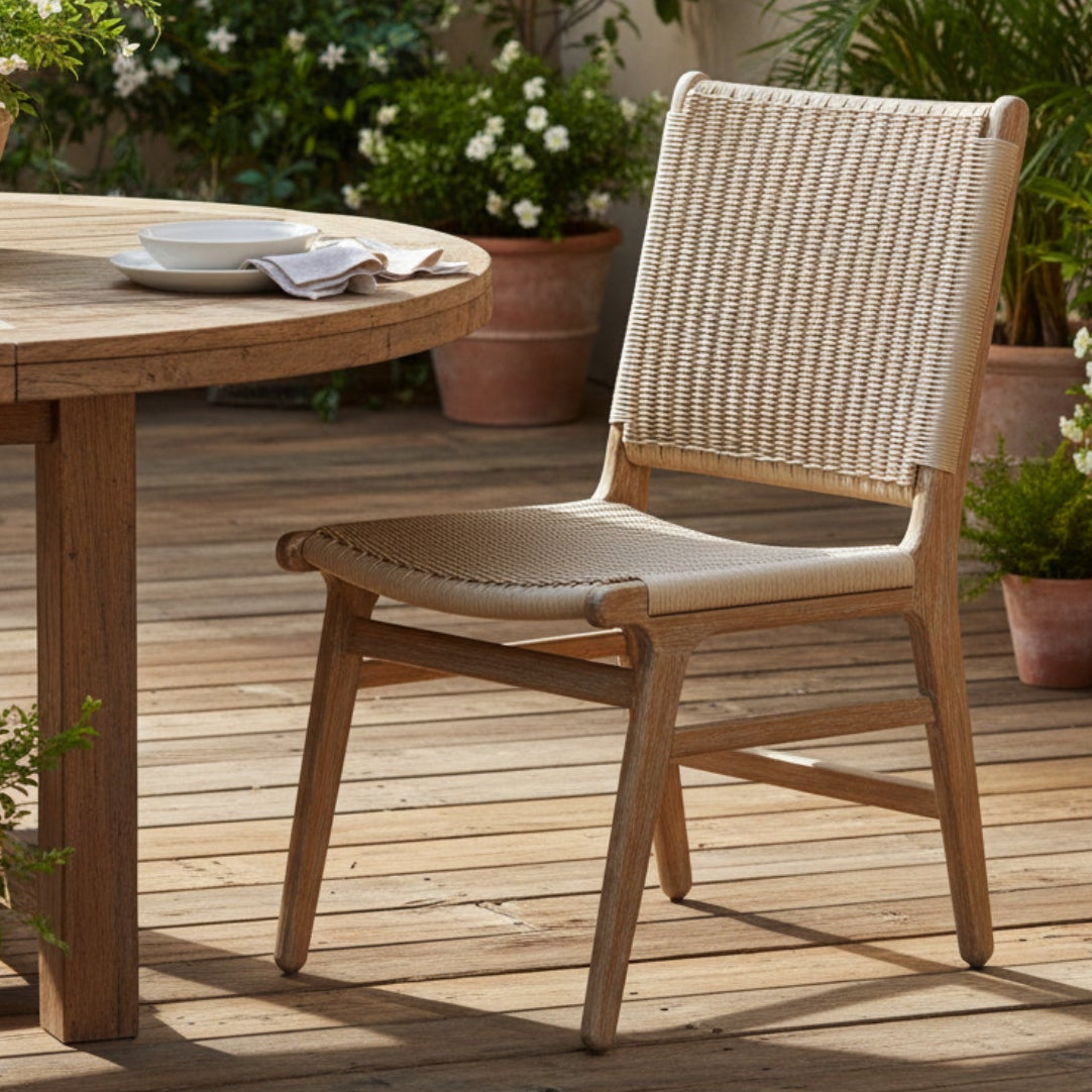 Sunset West Sedona Outdoor Armless Dining Chair Set of 2
