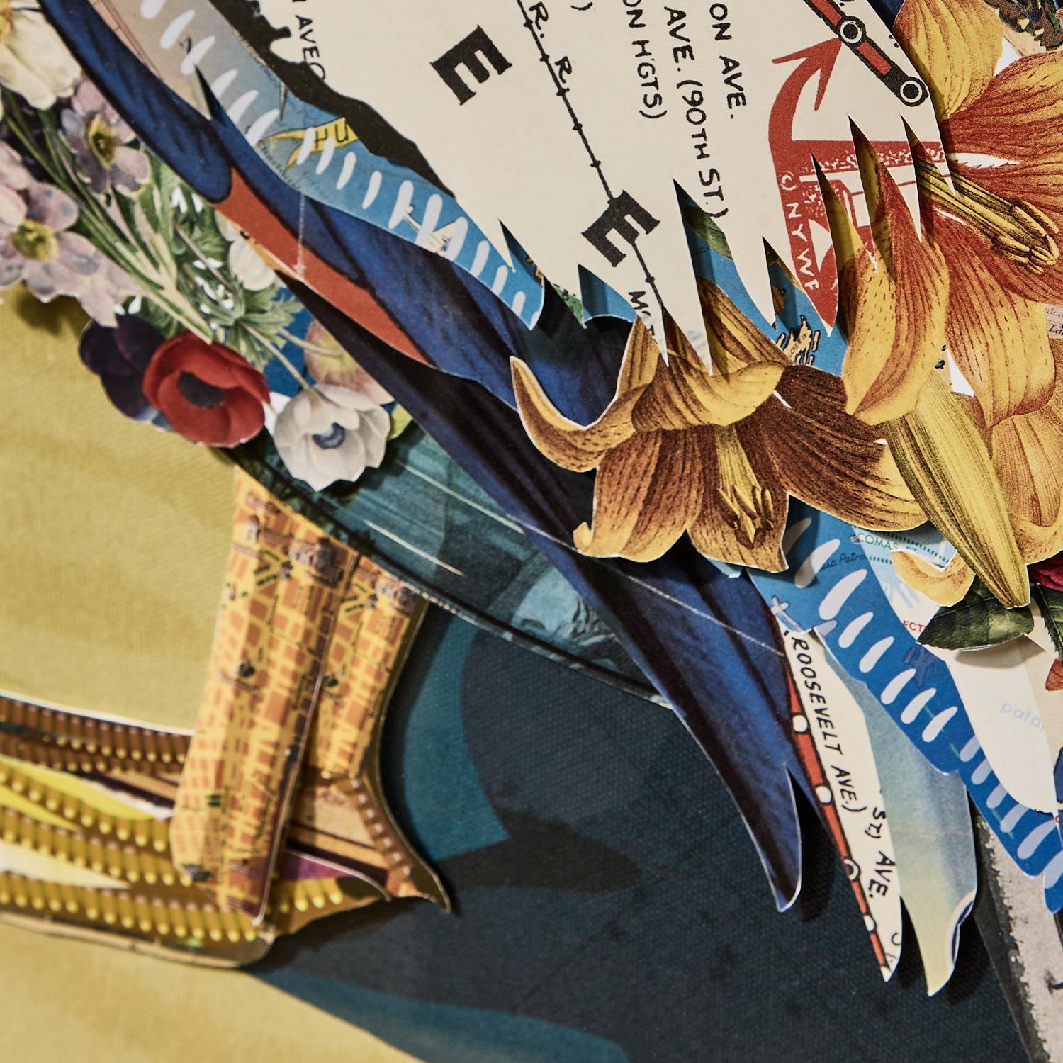 Pelican Paper Collage Wall Art