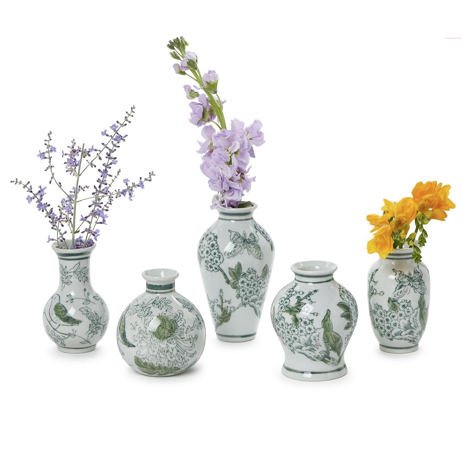 Primrose and Lotus Vase Set of 5