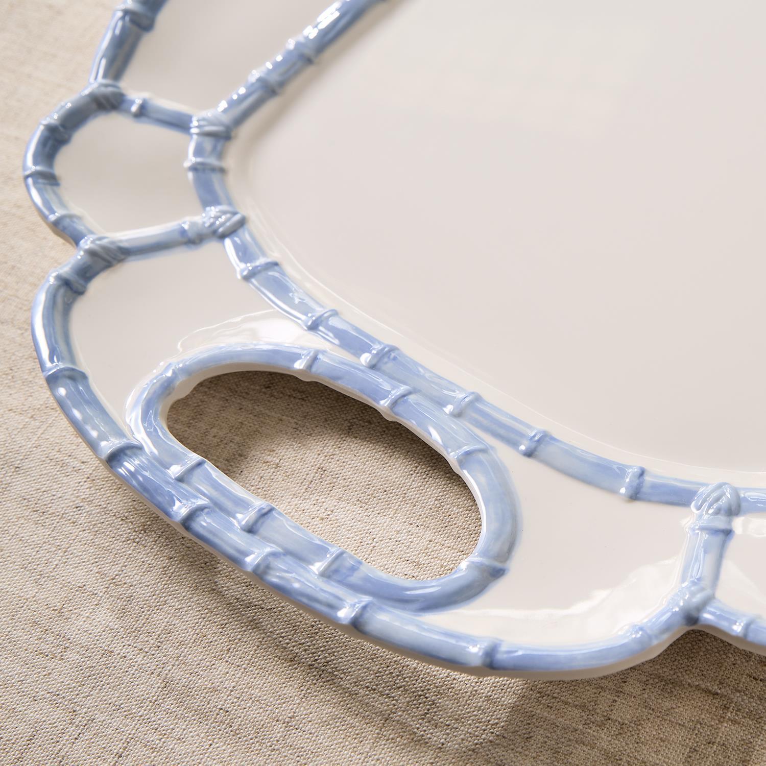 French Blue Bamboo Touch Platter