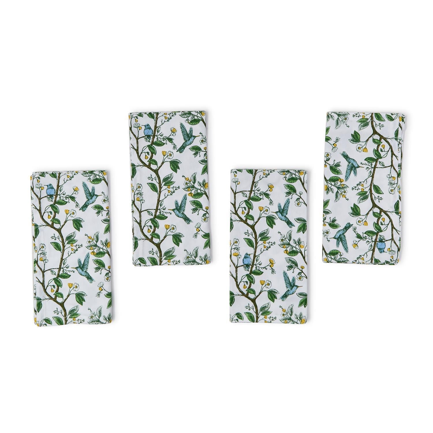 Hummingbird Cloth Napkin Set of 4
