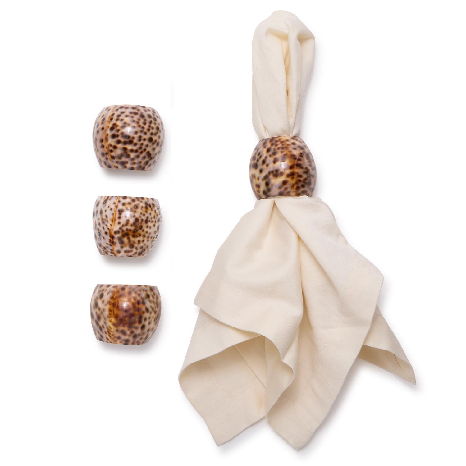 Tiger Cowrie Napkin Holder Set of 4