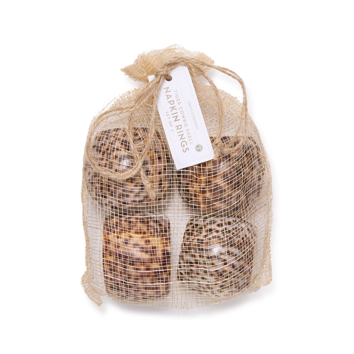 Tiger Cowrie Napkin Holder Set of 4