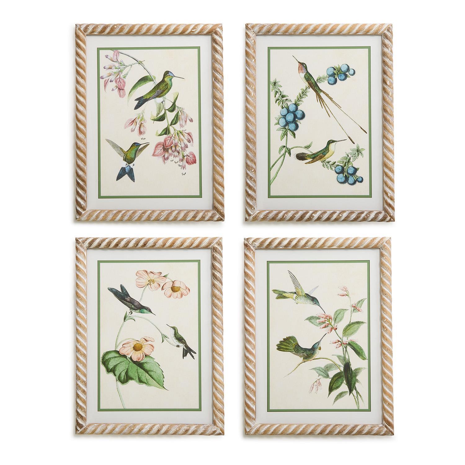 Hummingbird Framed Wall Art Set of 4
