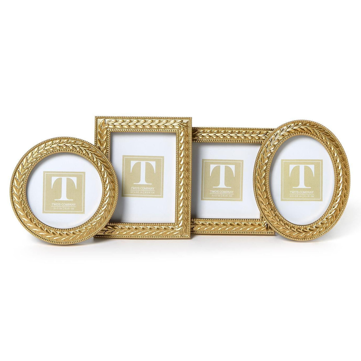 Laurel Wreath Gold Photo Frame Set of 4