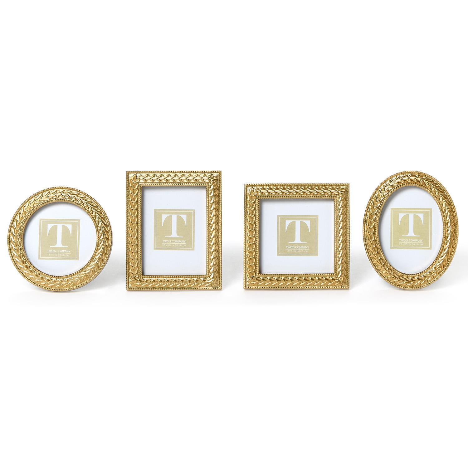 Laurel Wreath Gold Photo Frame Set of 4