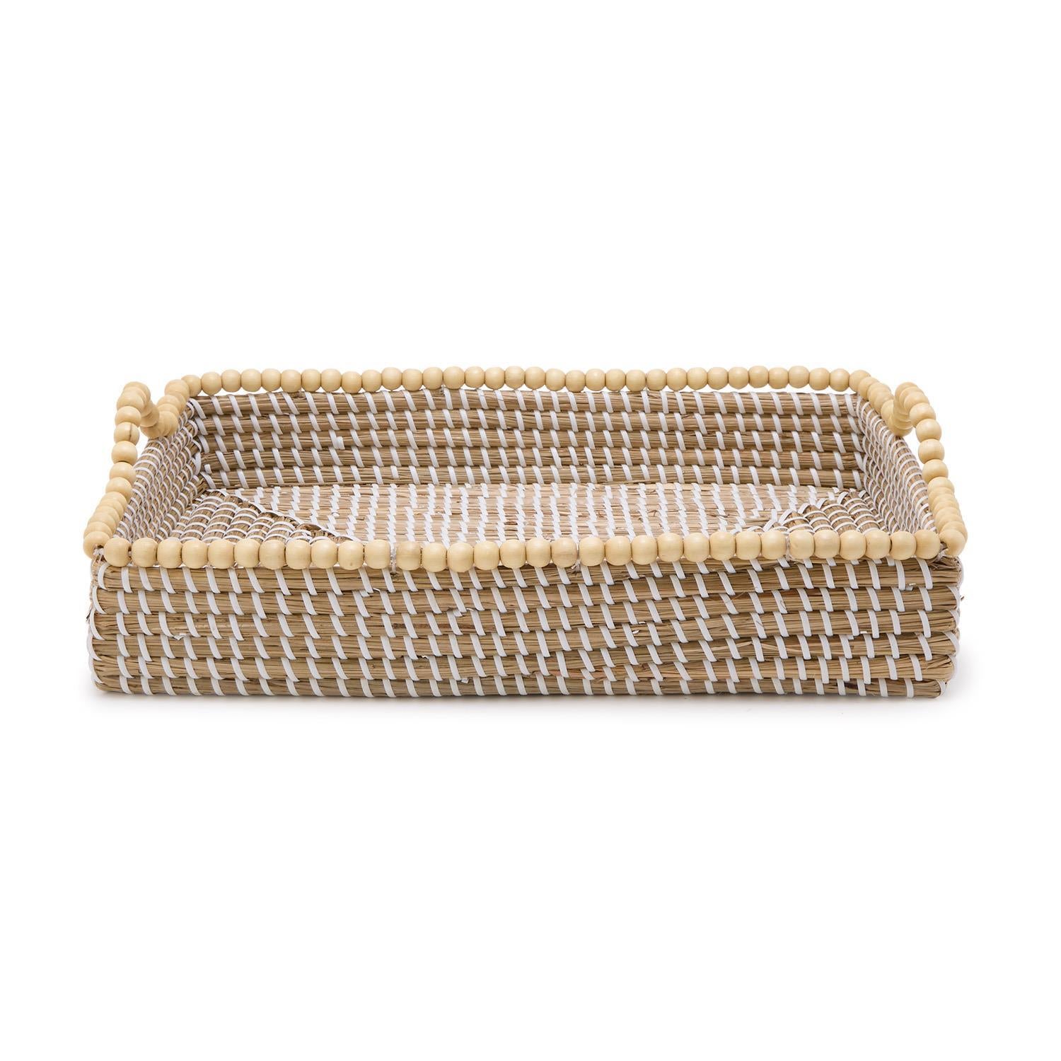 Natural Seagrass Rectangle Tray Set of 3