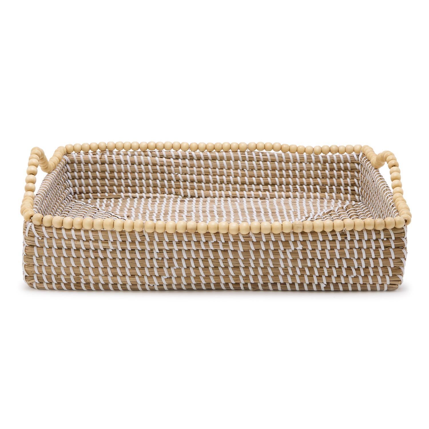 Natural Seagrass Rectangle Tray Set of 3
