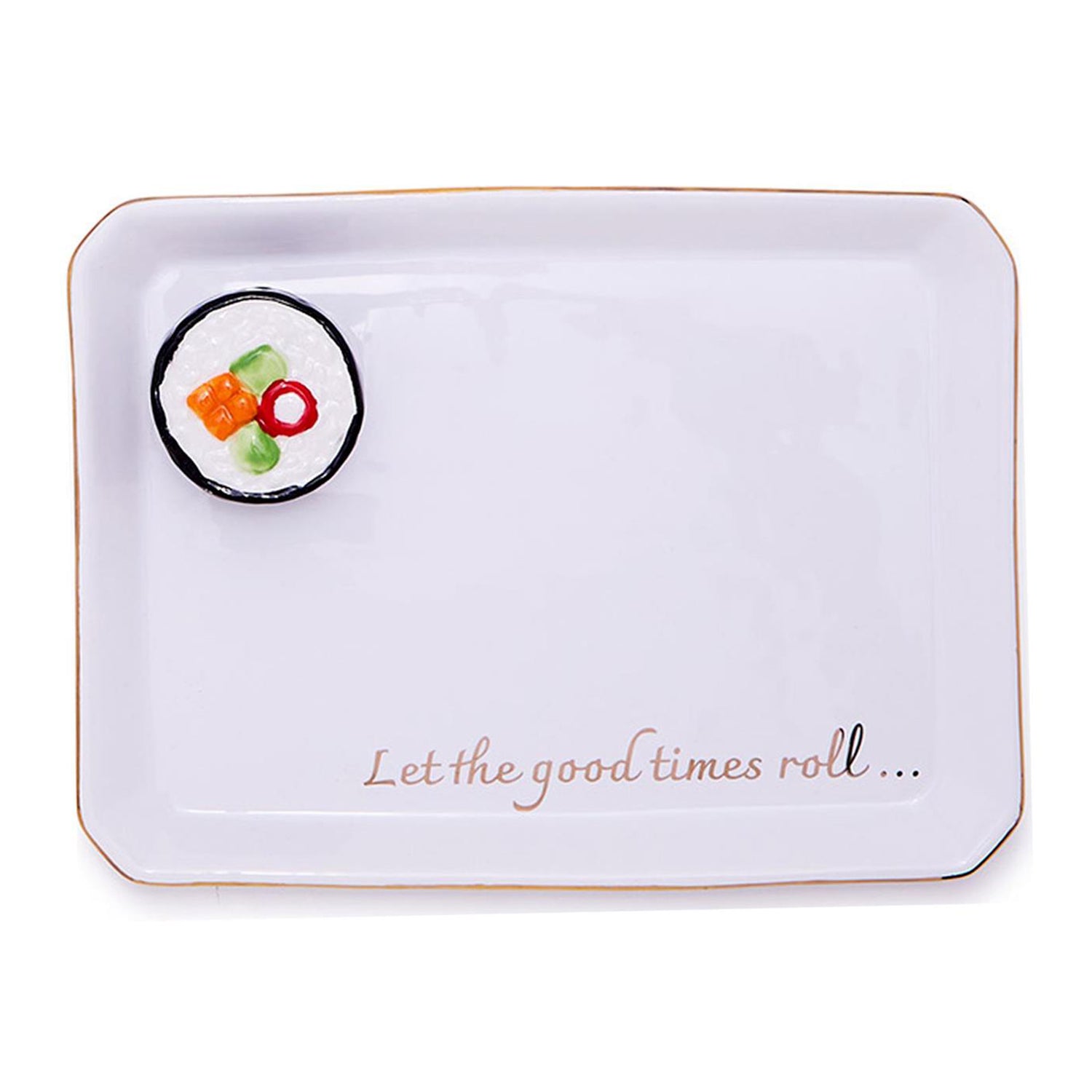 Sushi Icon Trinket Tray with Saying in Gift Box