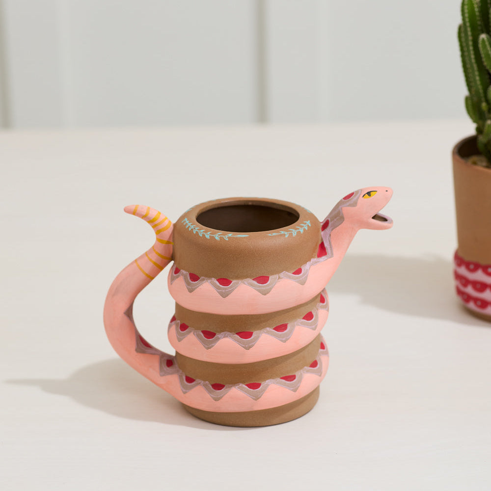 Serpent Watering Can decorative accent piece