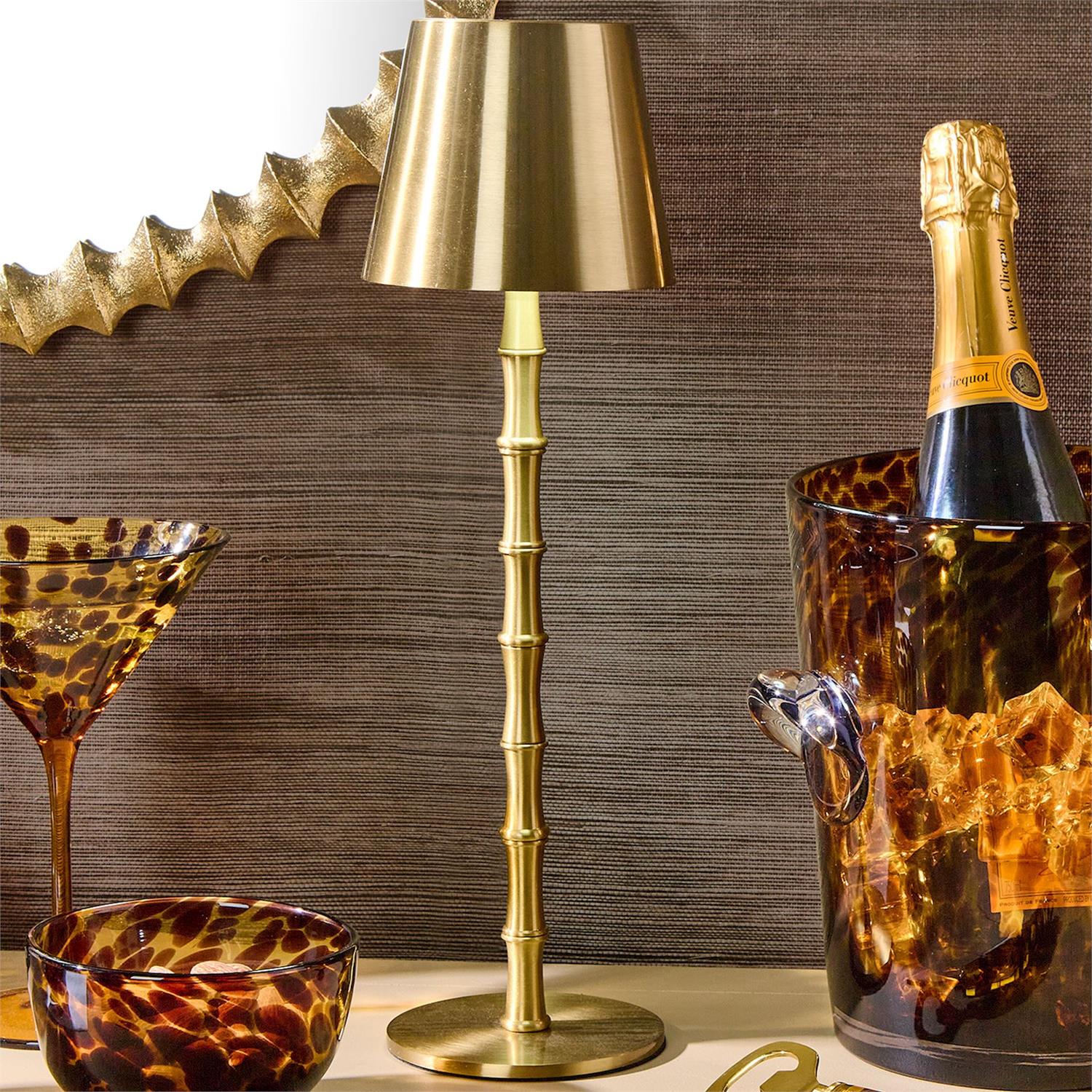 Bamboo LED Portable Cordless Table Lamp