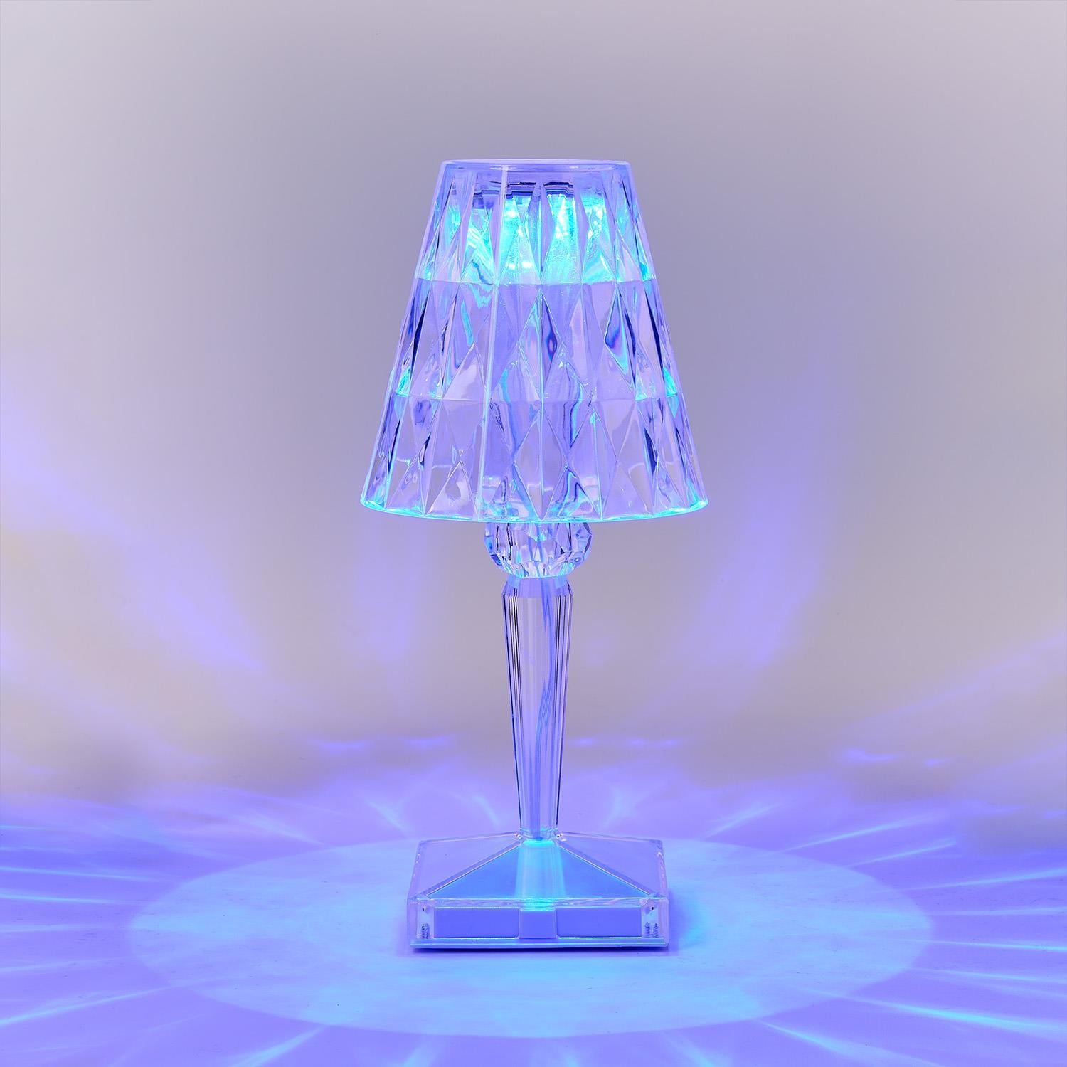 Color-Changing Crystal LED Portable Cordless Table Lamp