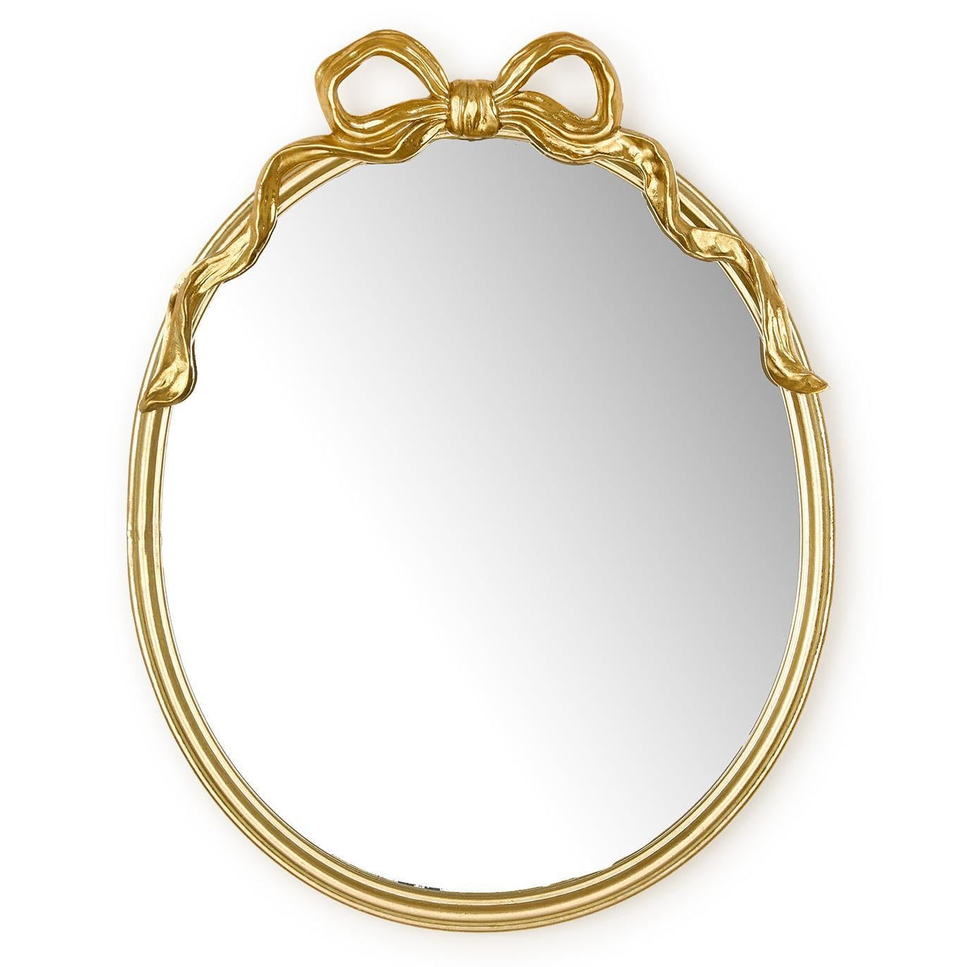 Bow Gold Oval Mirror