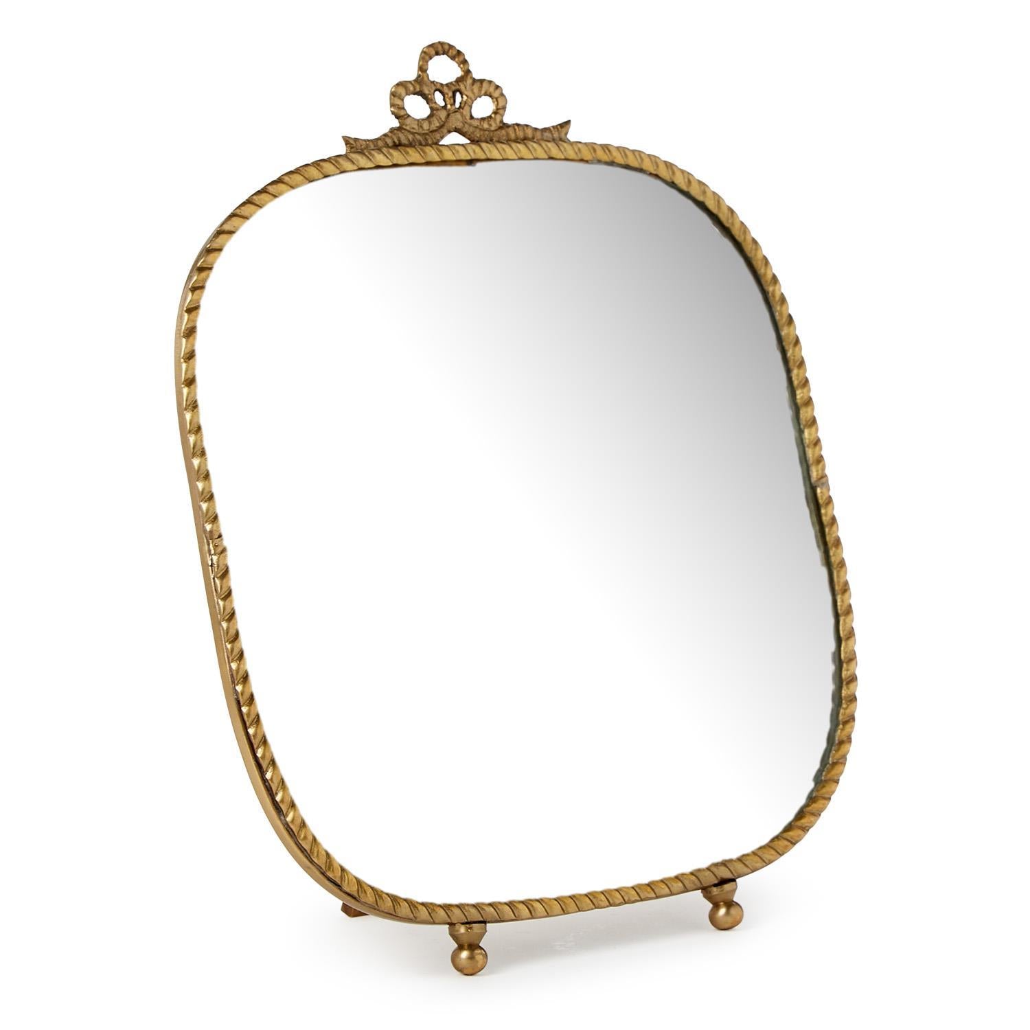 Antique Gold Finish Vanity Table Mirror
