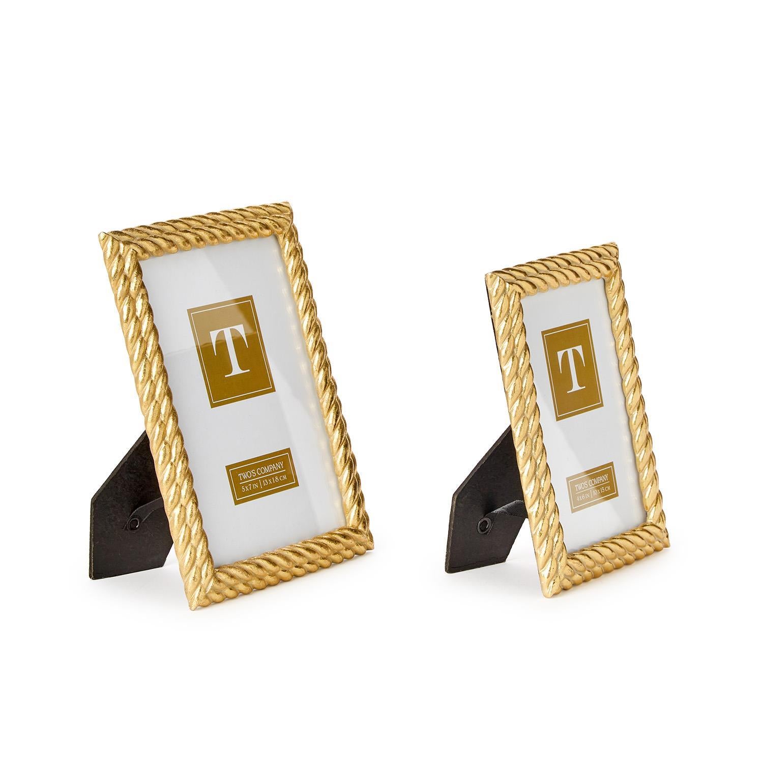 Gold Double Rope Frame Set of 2