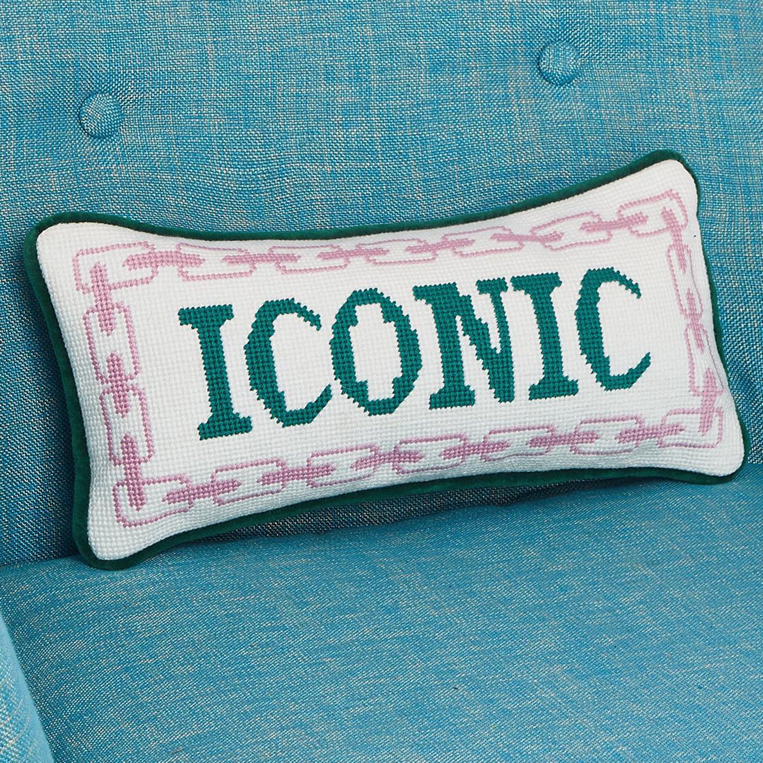 Iconic Needlepoint Pillow