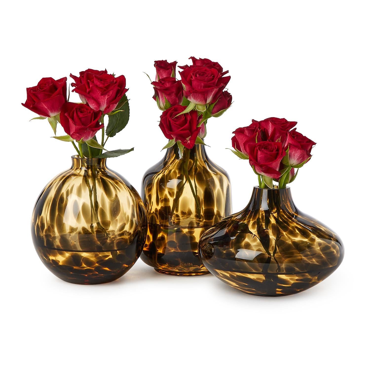 Tortoise Print Vase Set of 3