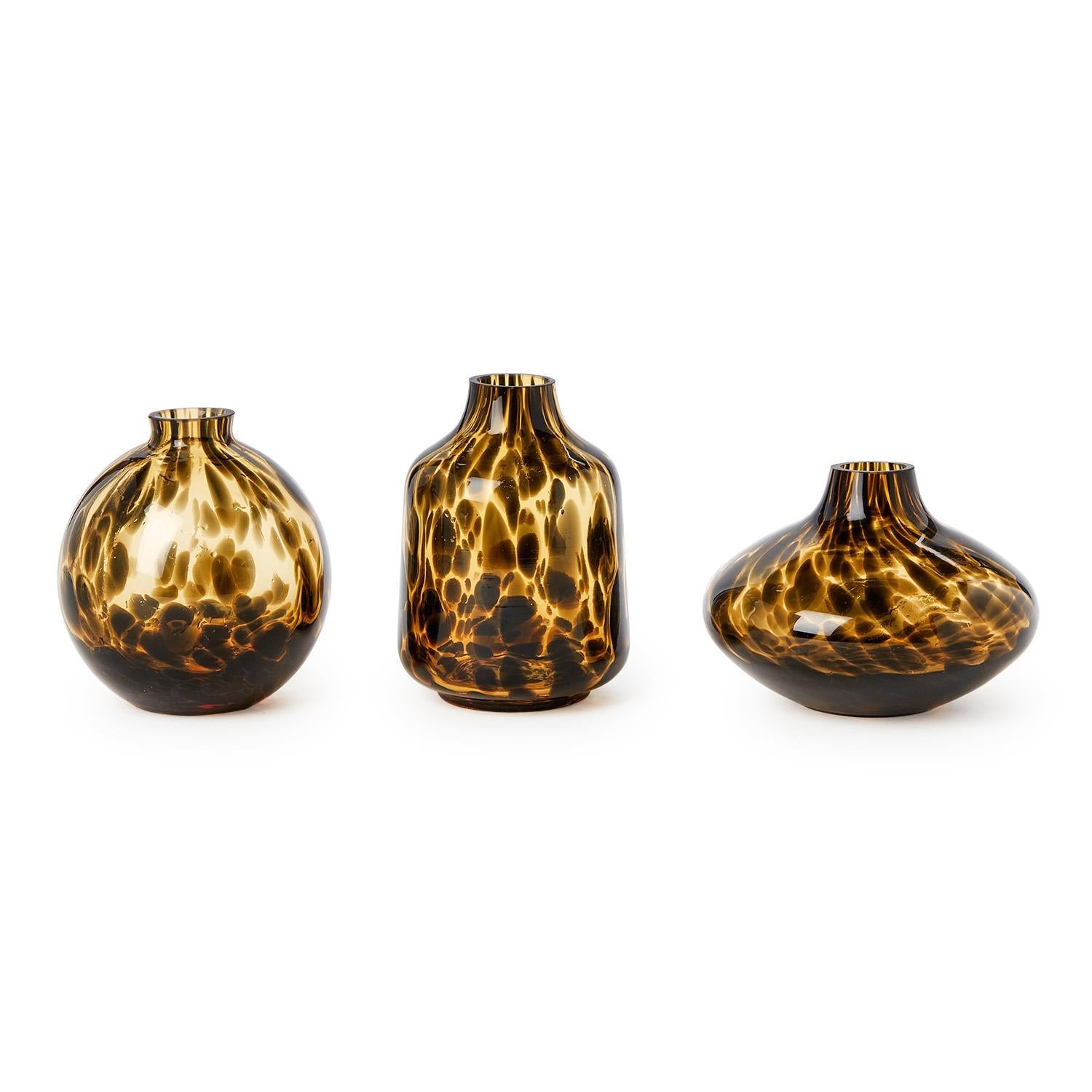 Tortoise Print Vase Set of 3