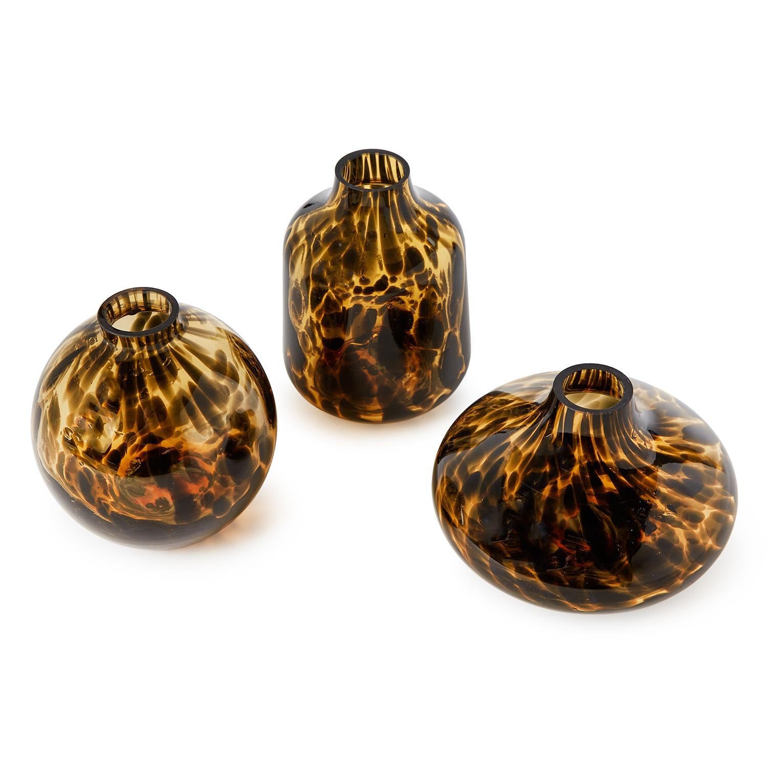 Tortoise Print Vase Set of 3