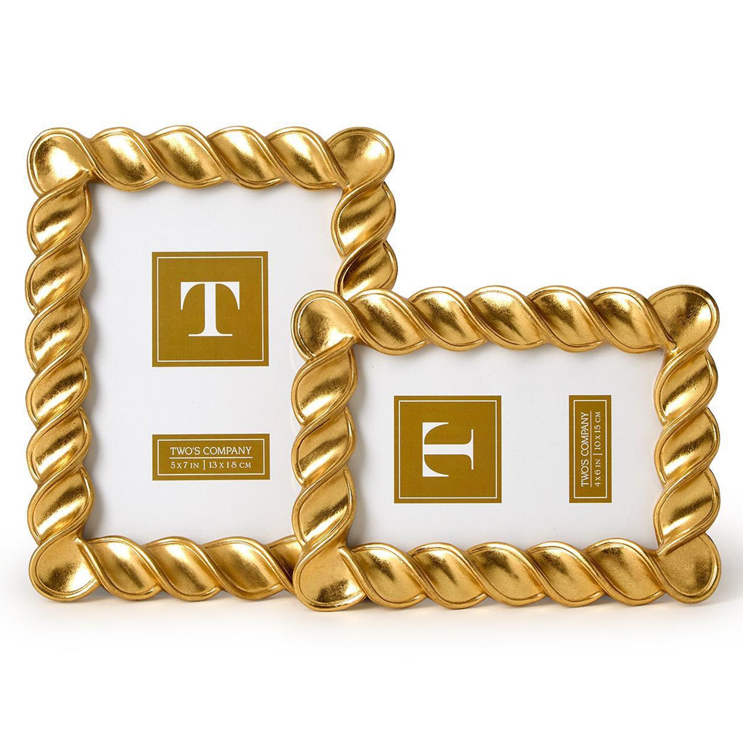 Twist Gold Leaf Frame Set of 2