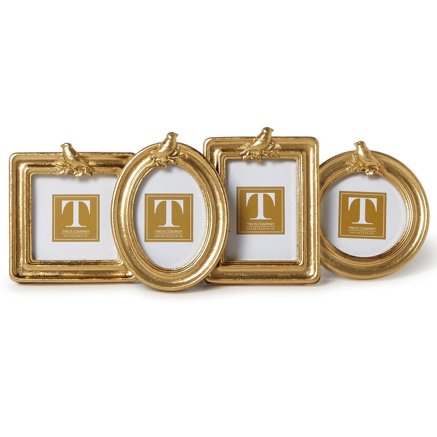Gold Bird Photo Frame Set of 4