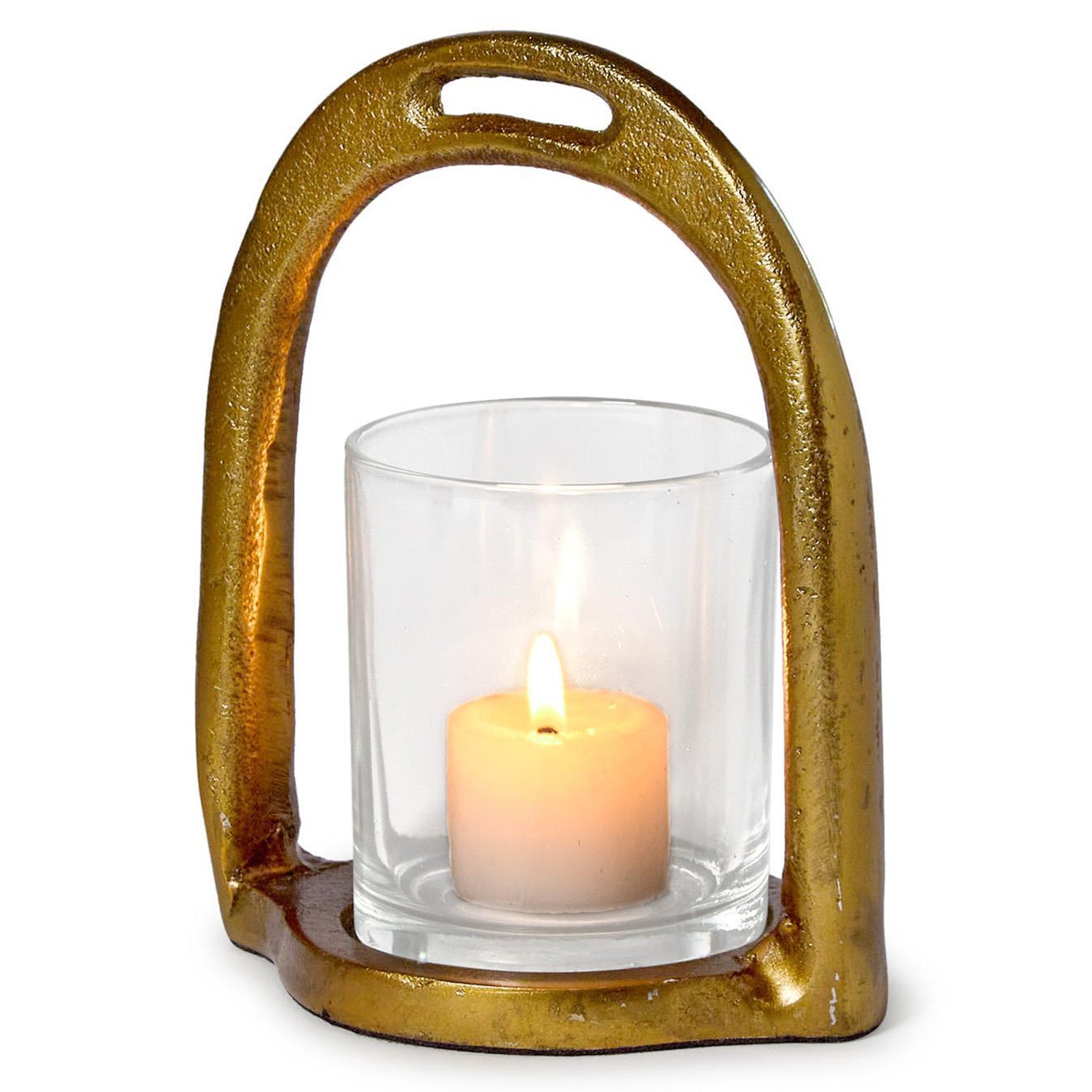 Horseshoe Tealight Candleholder with Removable Glass