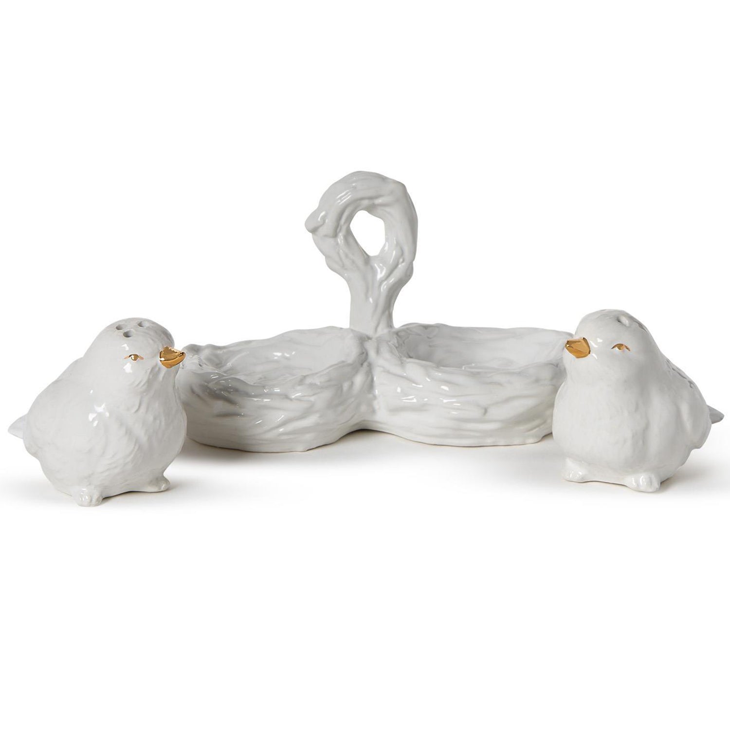 Birds Salt and Pepper Shakers with Nest Carrier in Gift Box Set of 2