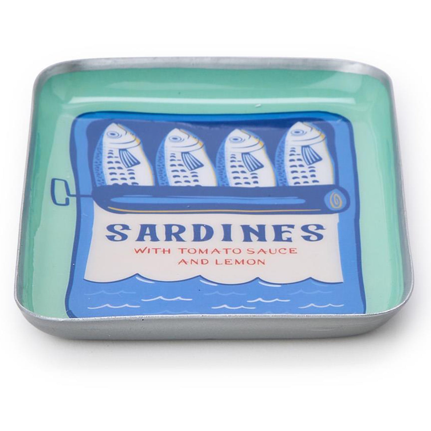 Sardines Metal Trinket/Desk Tray Set of 4