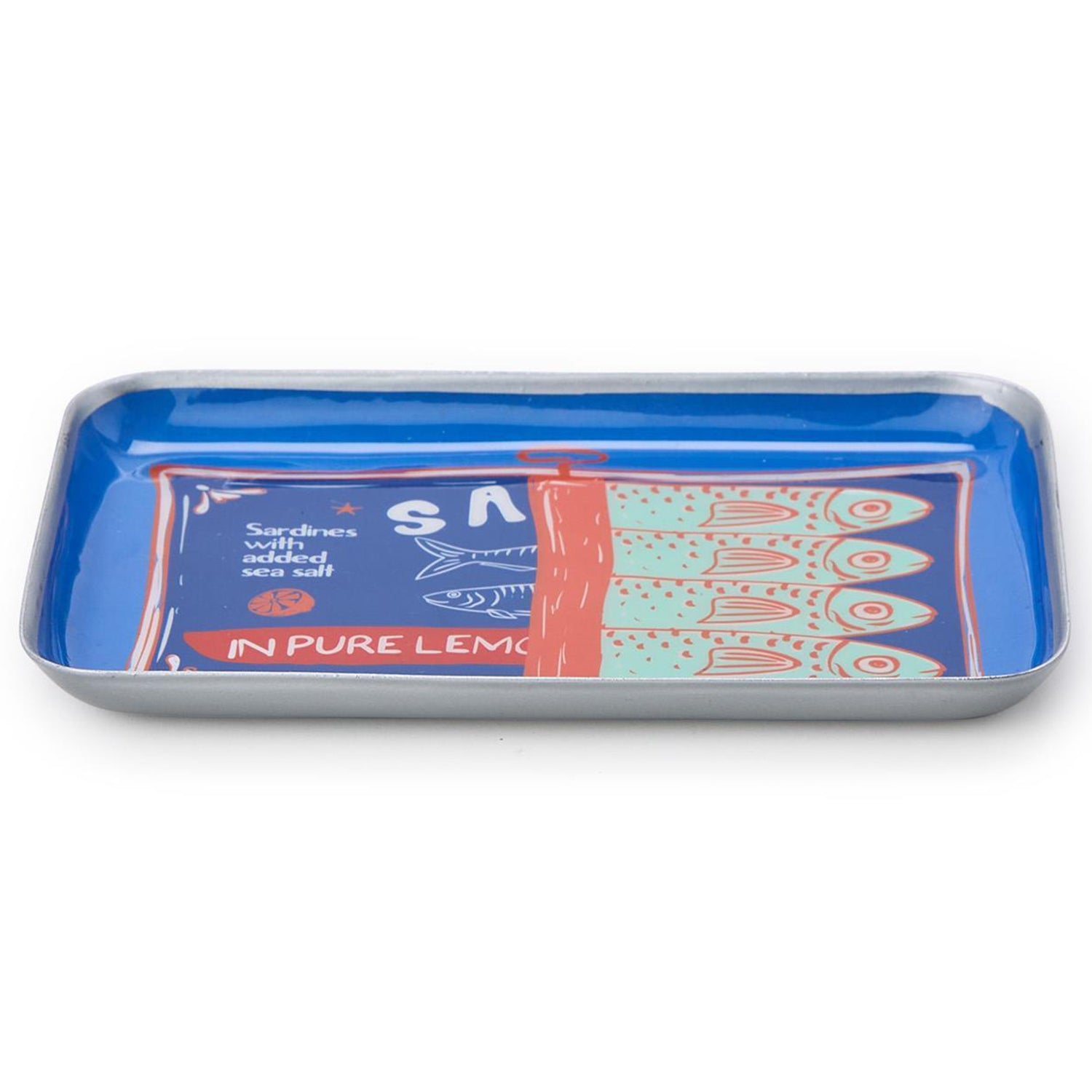 Sardines Metal Trinket/Desk Tray Set of 4