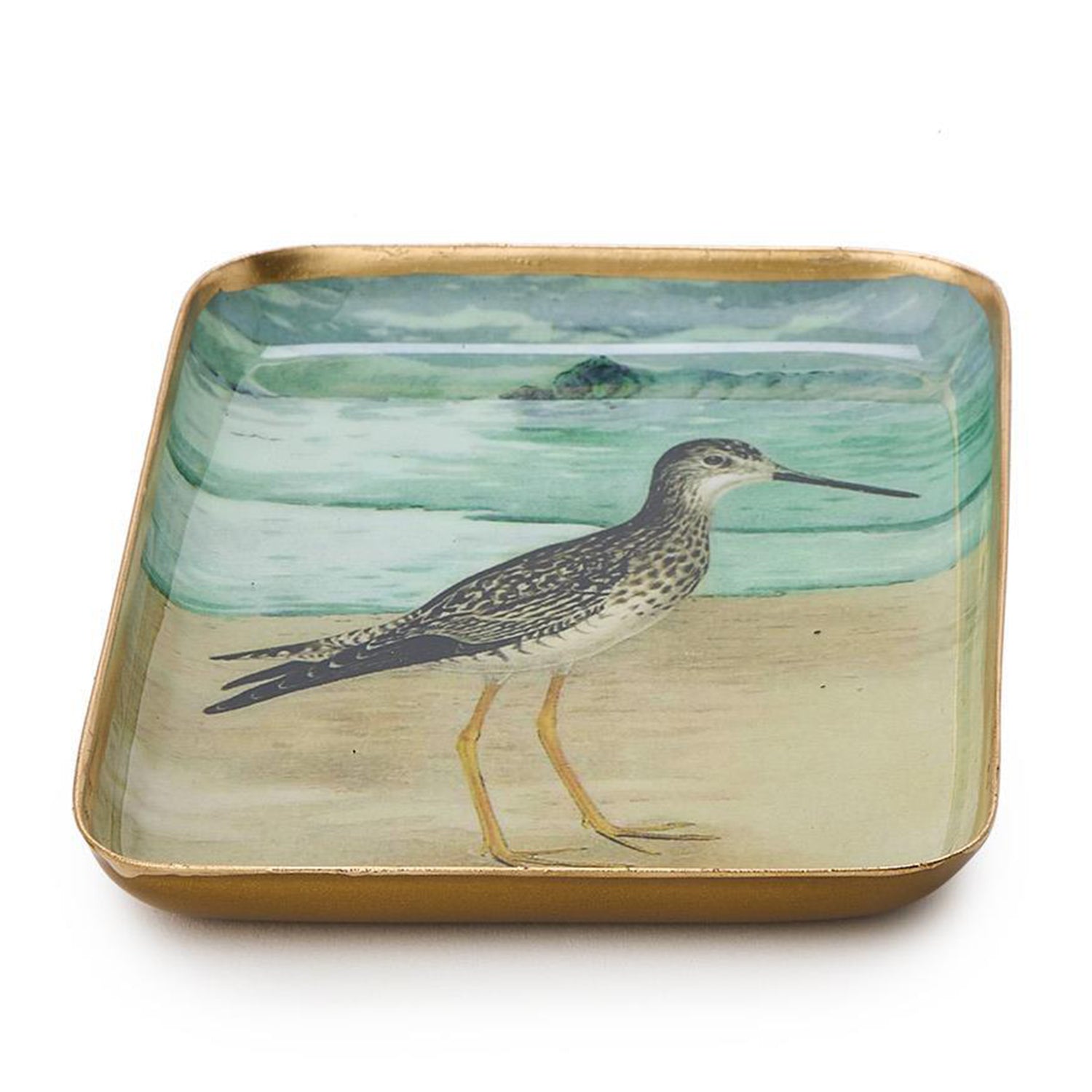 Sea Bird Metal Trinket/Desk Tray Set of 4