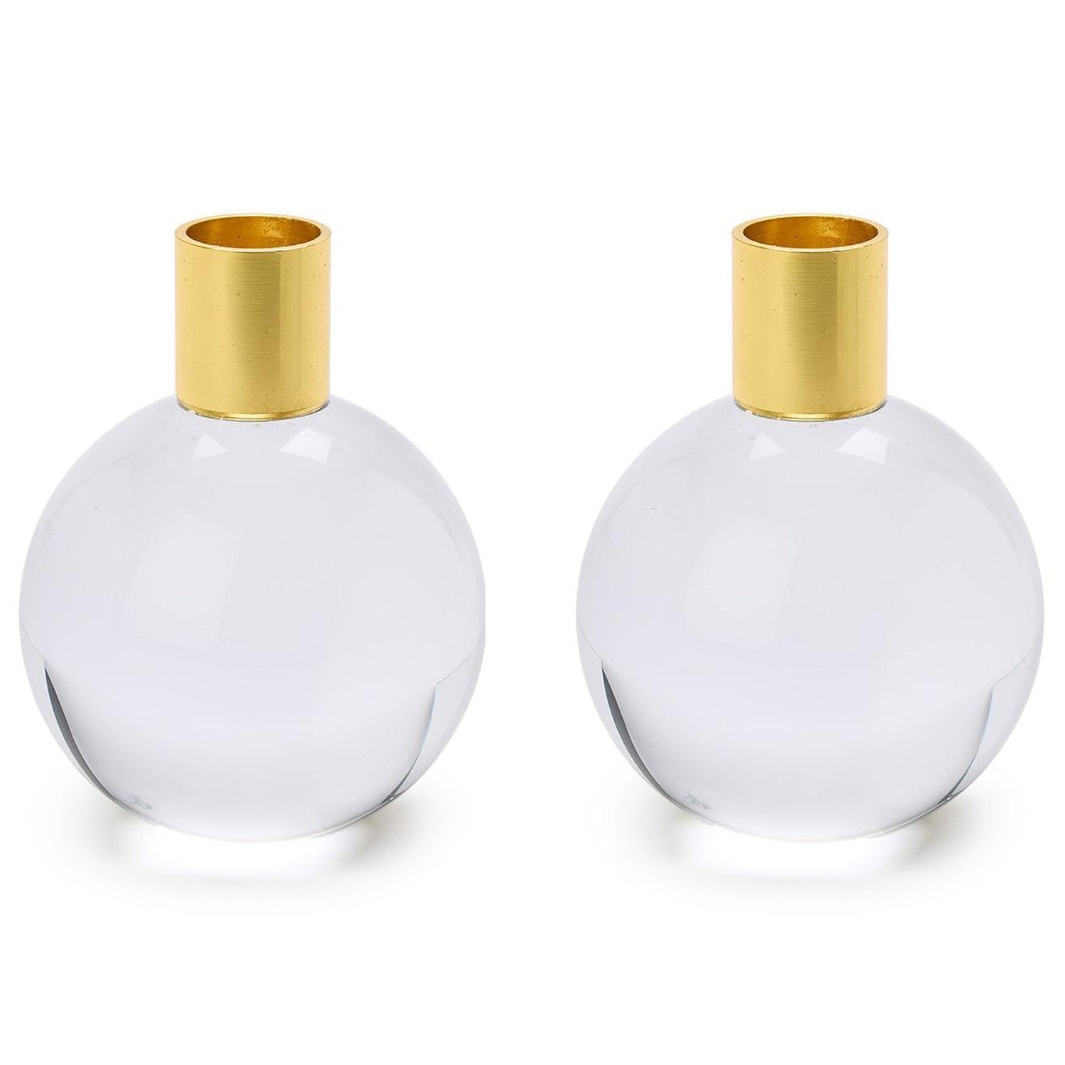 Color Pop Clear Taper Candleholder Set of 2