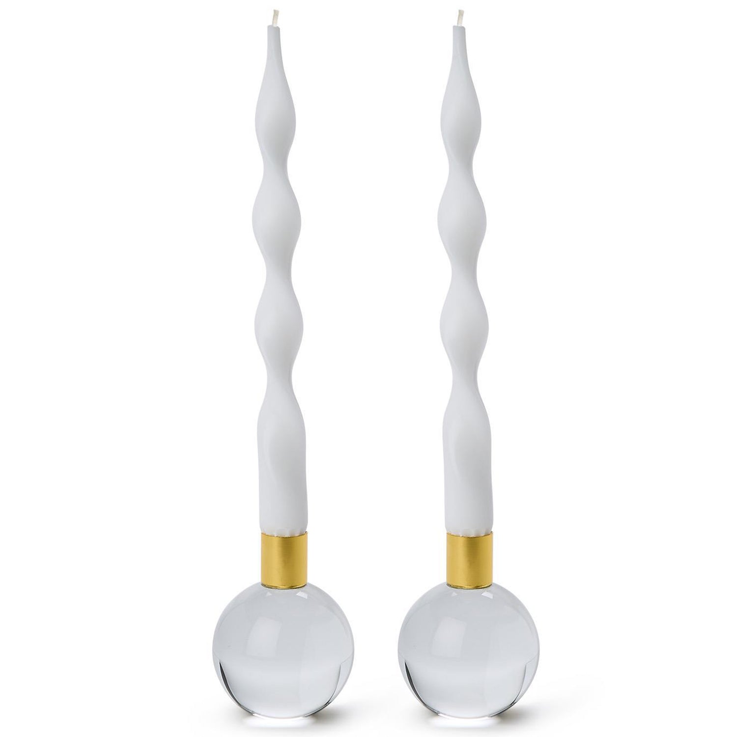Color Pop Clear Taper Candleholder Set of 2