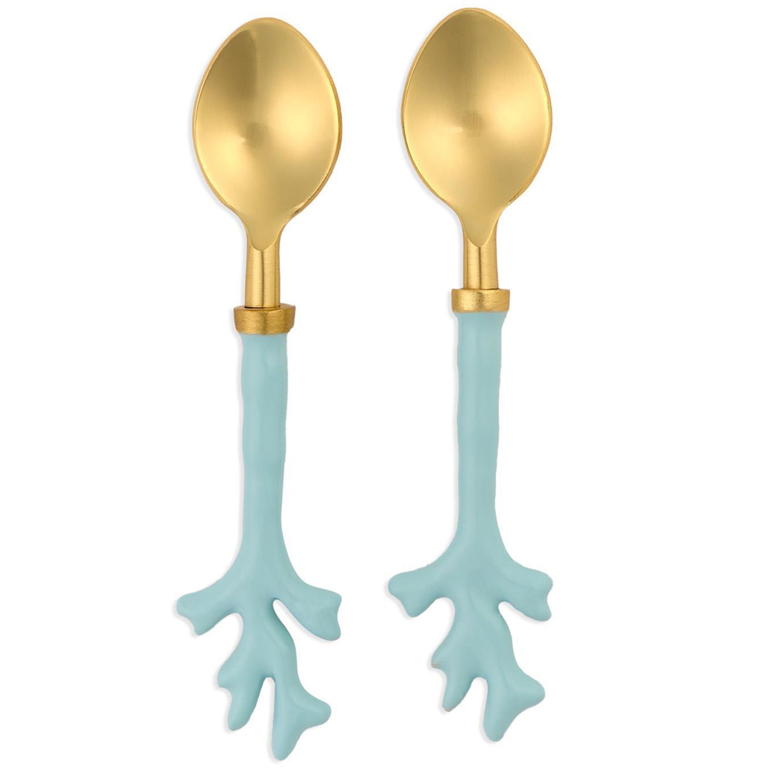 Seafoam Coral Spoons on Gift Card Set of 2