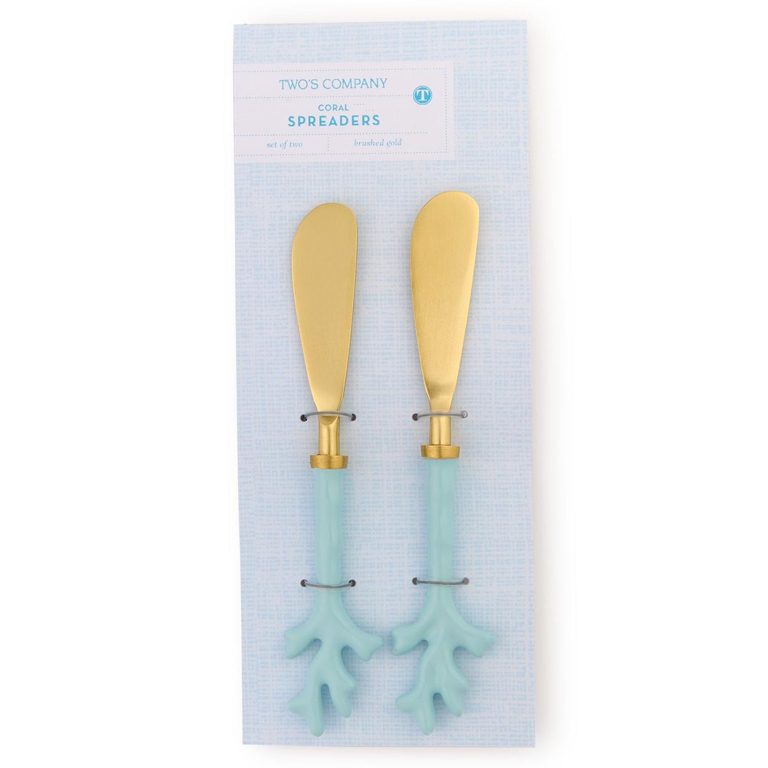 Seafoam Coral Spreaders on Gift Card Set of 2