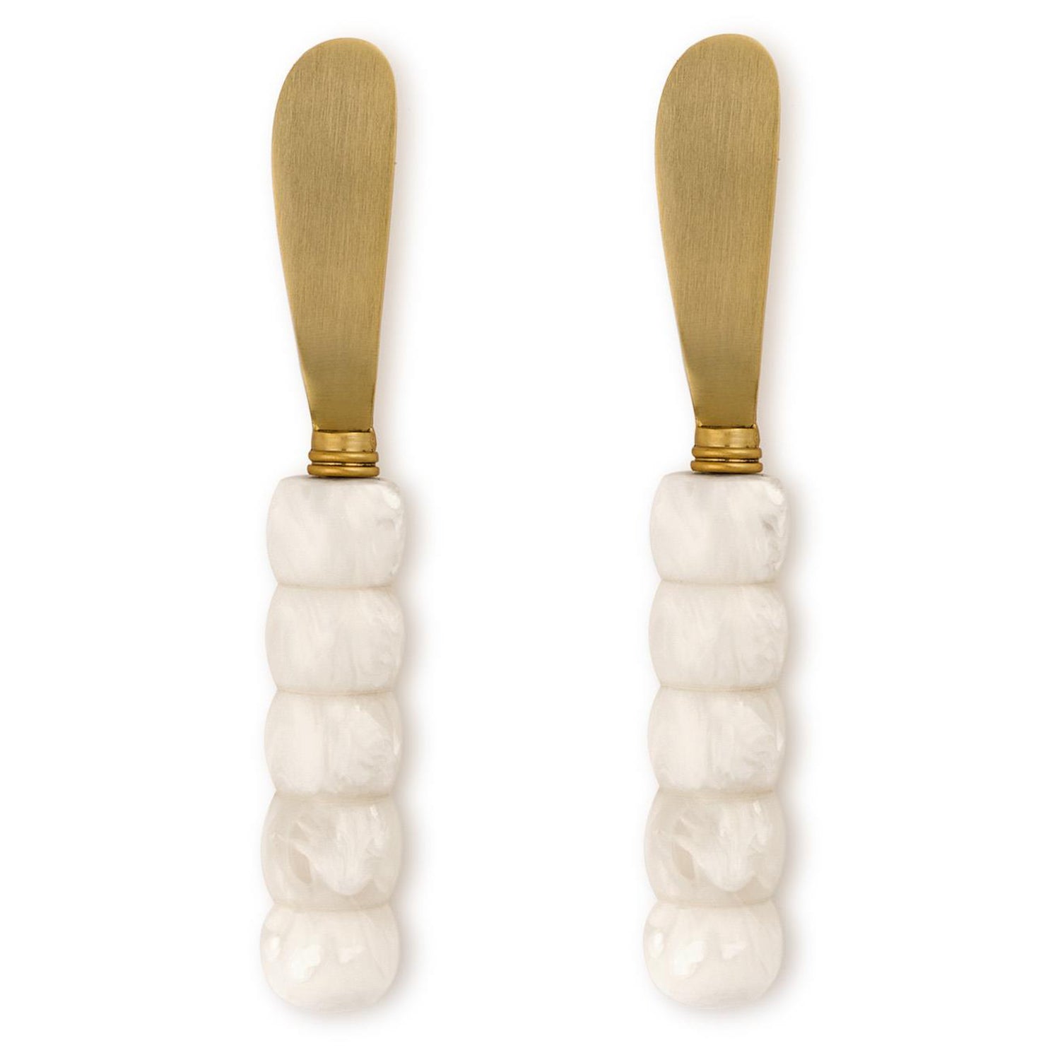 Modern Pop White Beaded Spreaders on Gift Card Set of 2