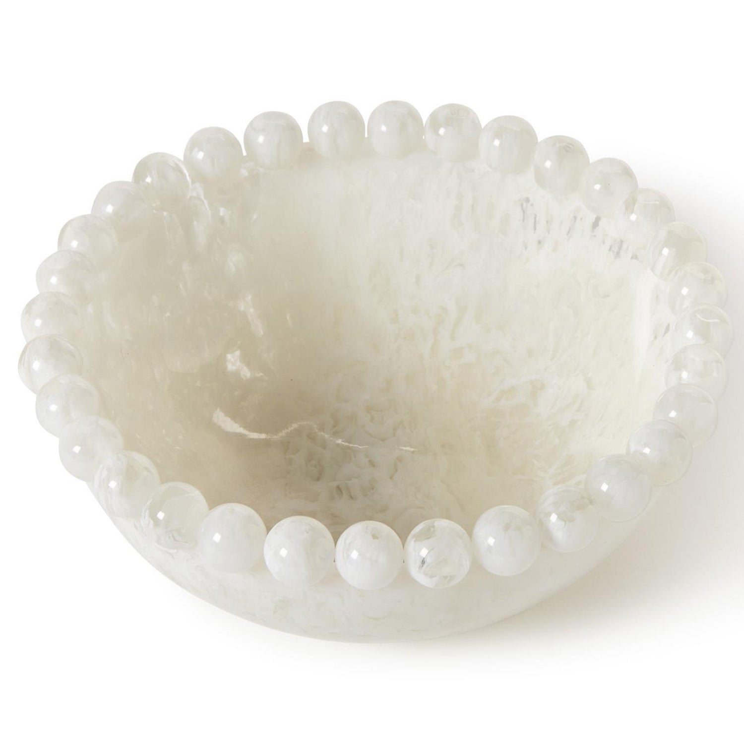 Modern Pop White Beaded Rim Bowl
