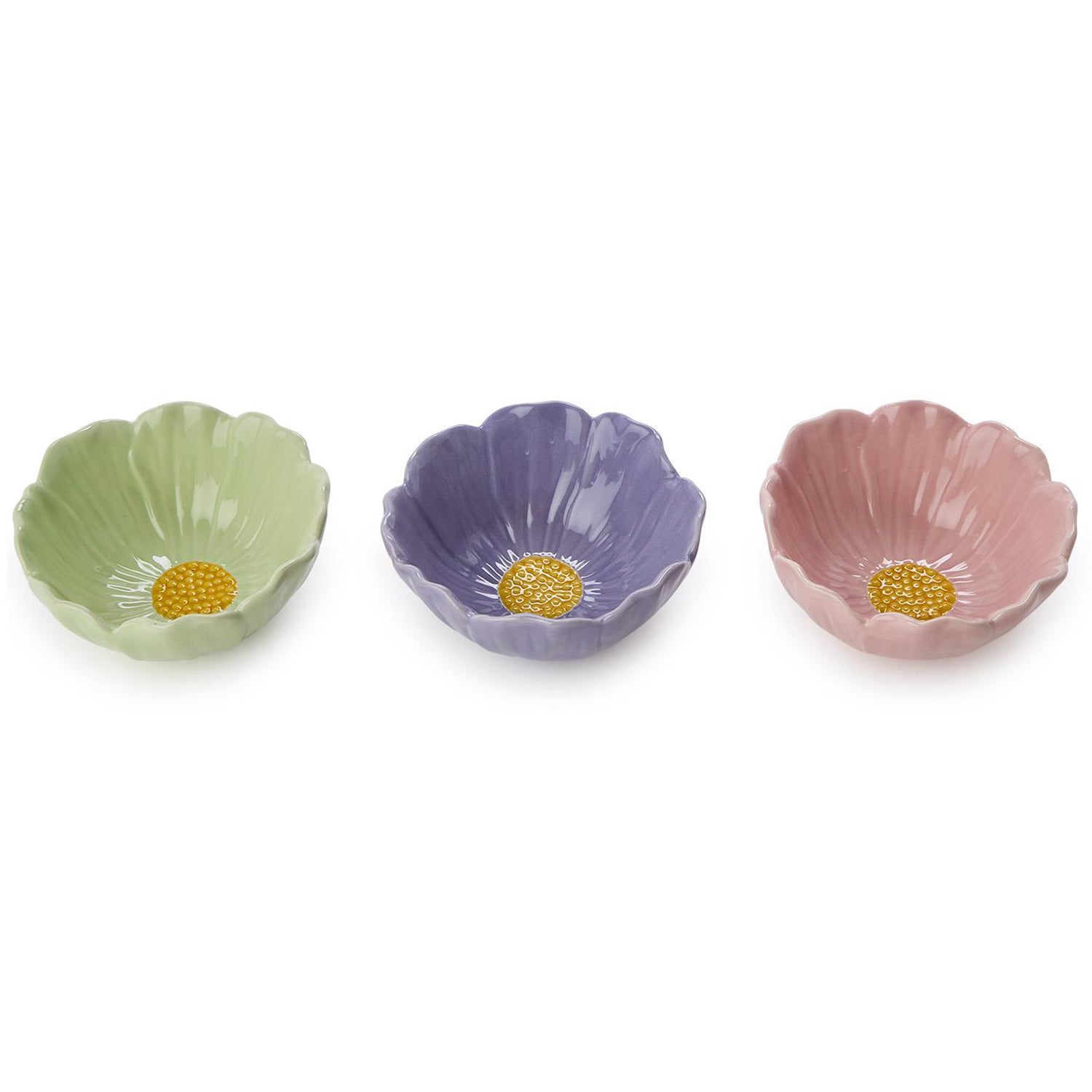 Flower Tidbit Bowl Set of 3