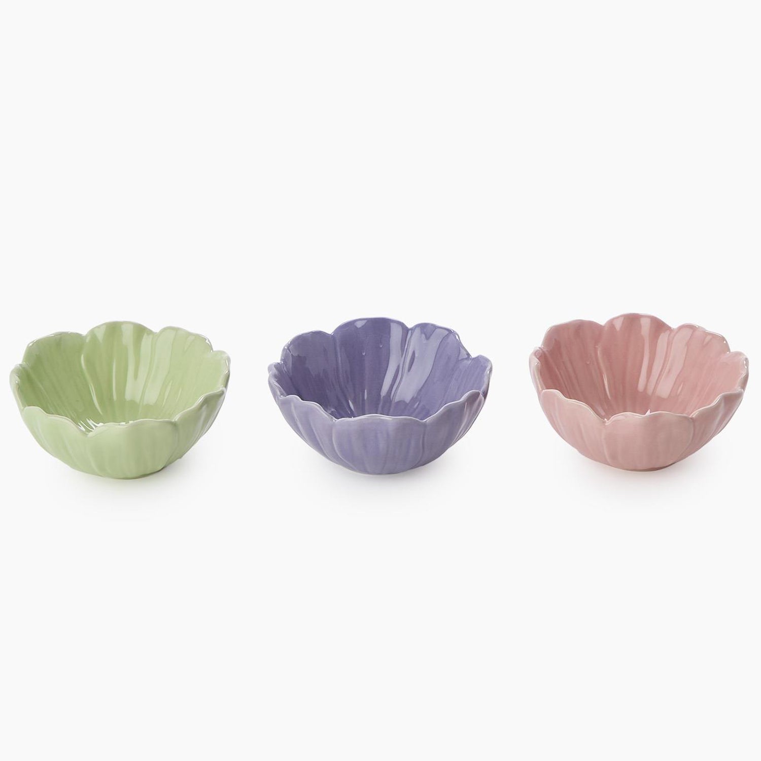 Flower Tidbit Bowl Set of 3