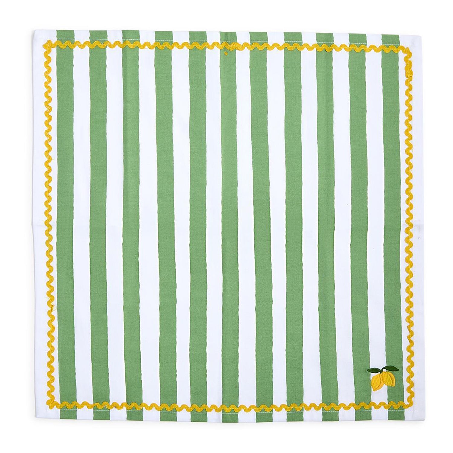 Lemon Embroidered Cloth Dinner Napkin Set of 4