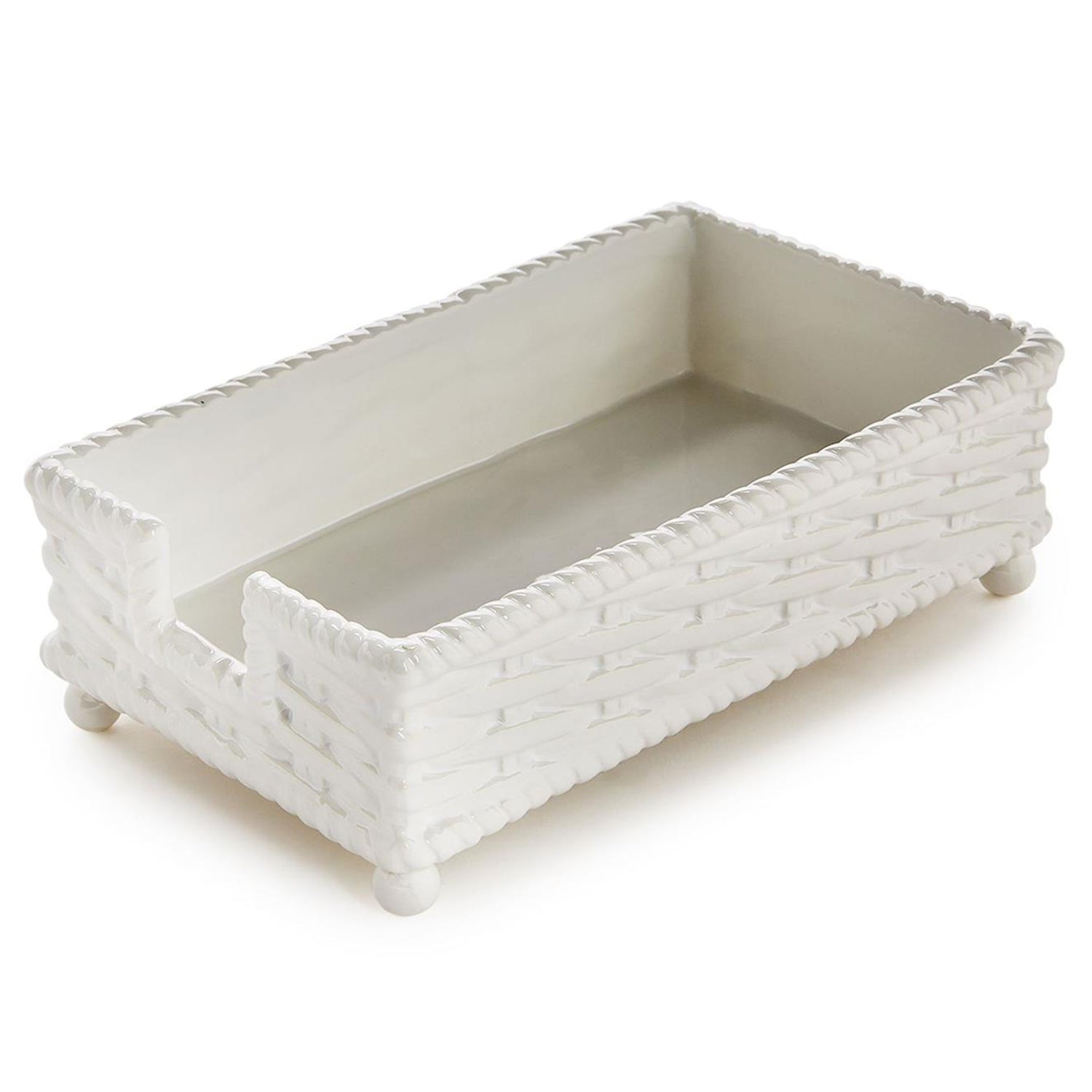 Basketweave Guest Towel/Utensil Napkin Holder