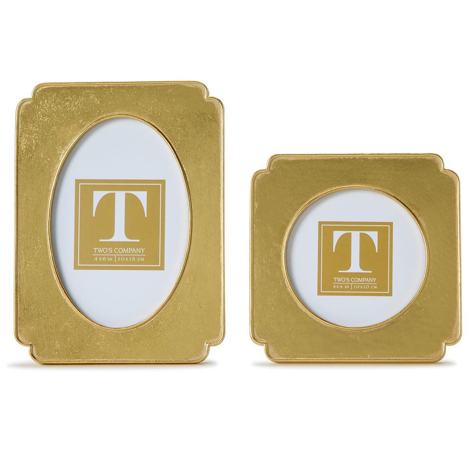 Gold Leaf Photo Frame Set of 2